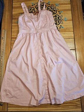 Madewell Light Pink Button-Front Sundress